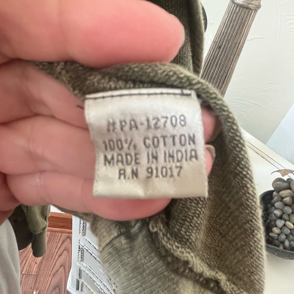 Large Olive Button Down Sweatshirt - image 6